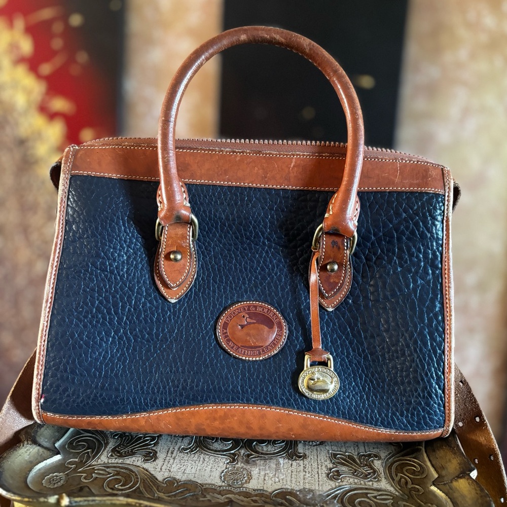 Beautifullly worn, Two-Tone Leather Dooney and Bourke Handbag